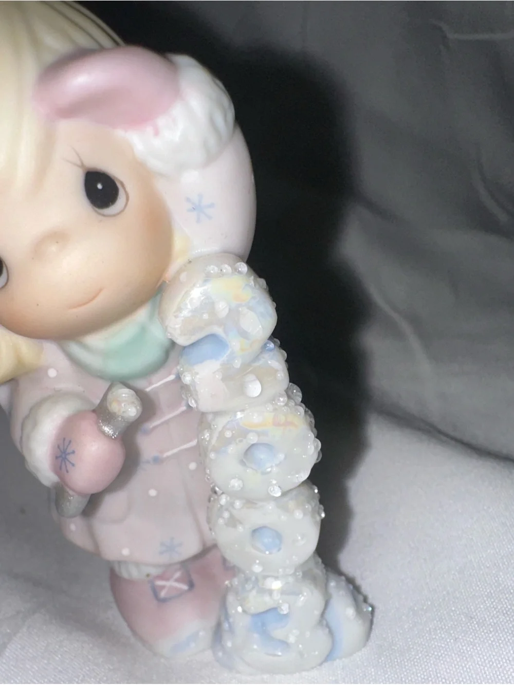 Precious Moments giro building snowman Christmas ornament 112840